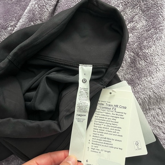 Lululemon wunder train HR crop 23 inch contour fit - Picture 6 of 6